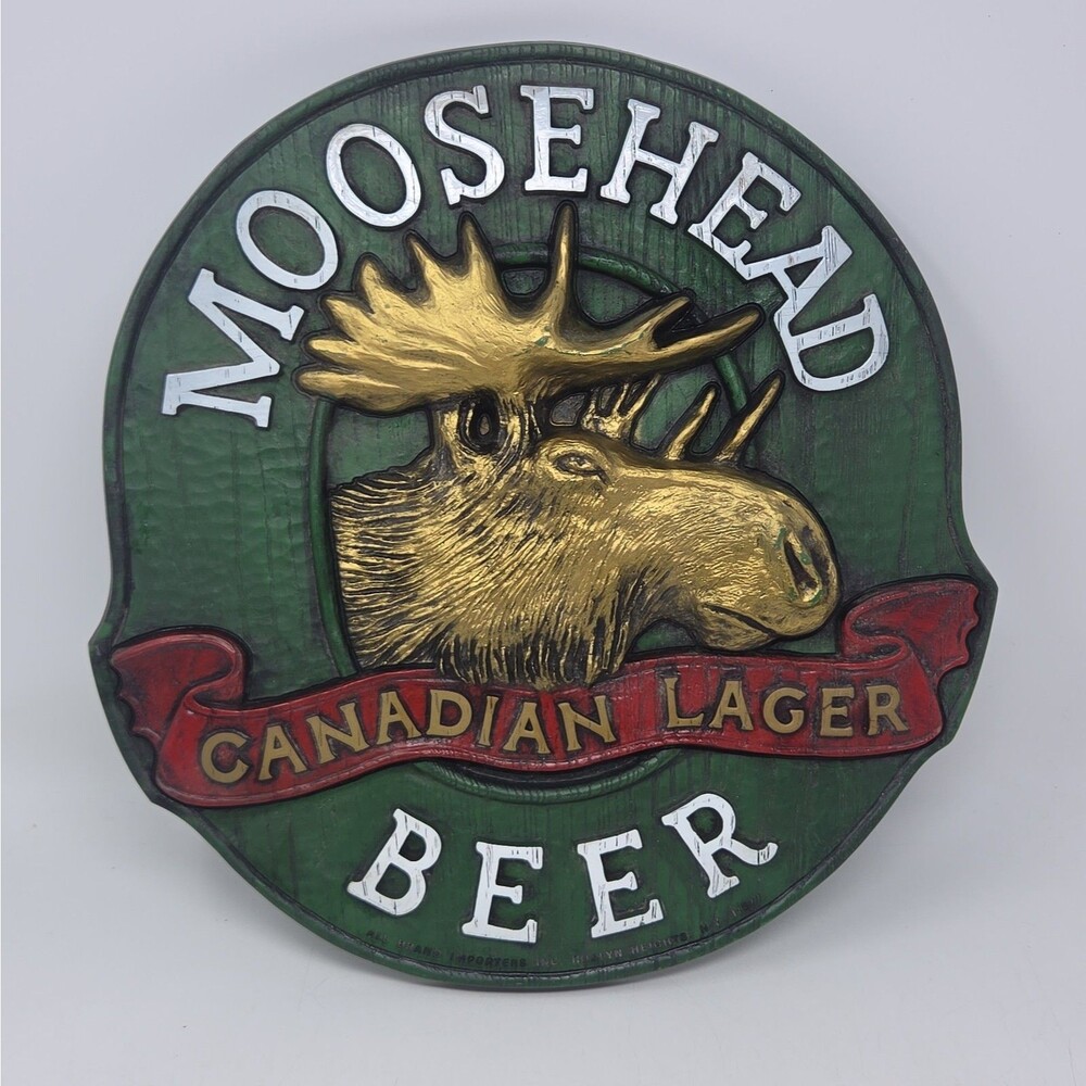 Moosehead Beer Canadian Lager Sign - 3D Plastic Sign 14”